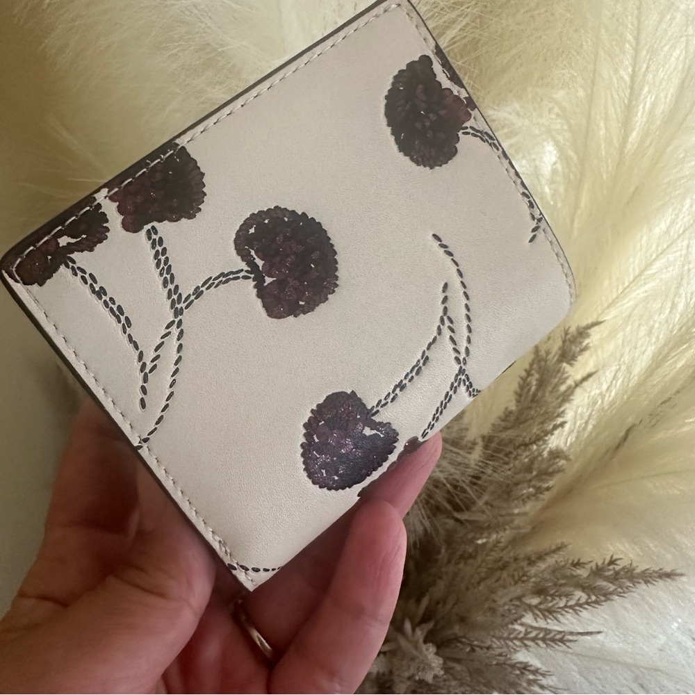 Coach Snap Wallet With Cherry Print - Picture 7 of 15